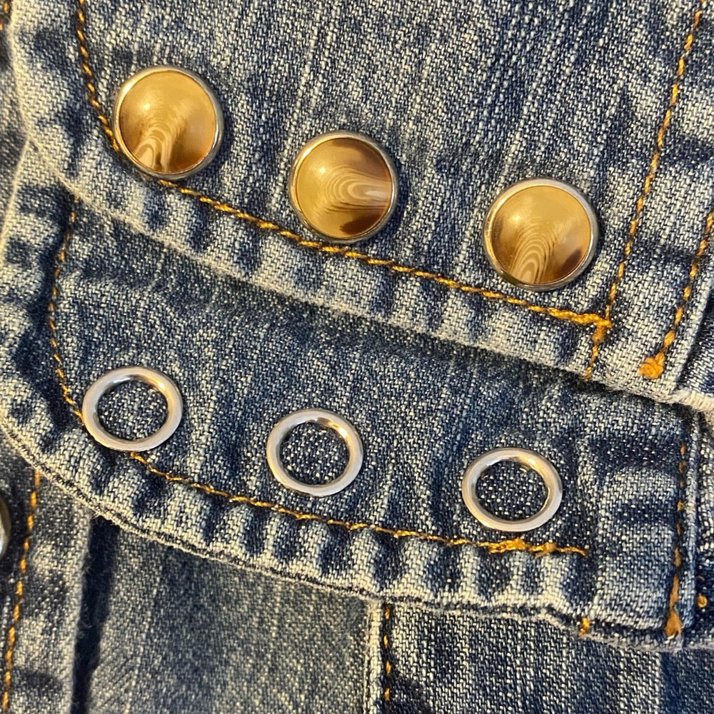 Old Navy Classic Blue Denim Shirt - Picture 5 of 6